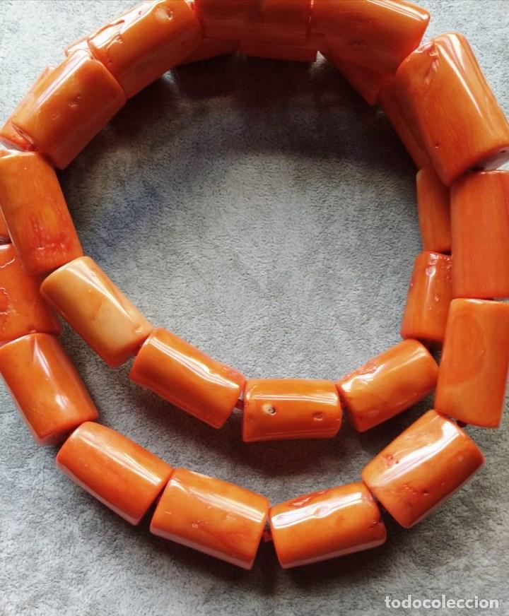 Joyeria: COLLAR LARO DE BARRILES DE CORAL. - Foto 2
