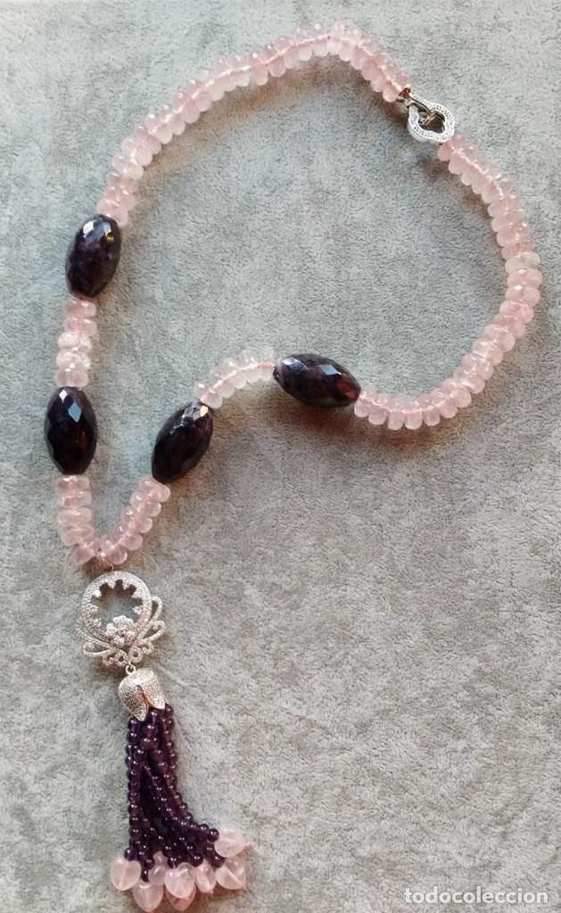 Joyeria: COLLAR DE CUARZO ROSA Y AMATISTA. - Foto 1