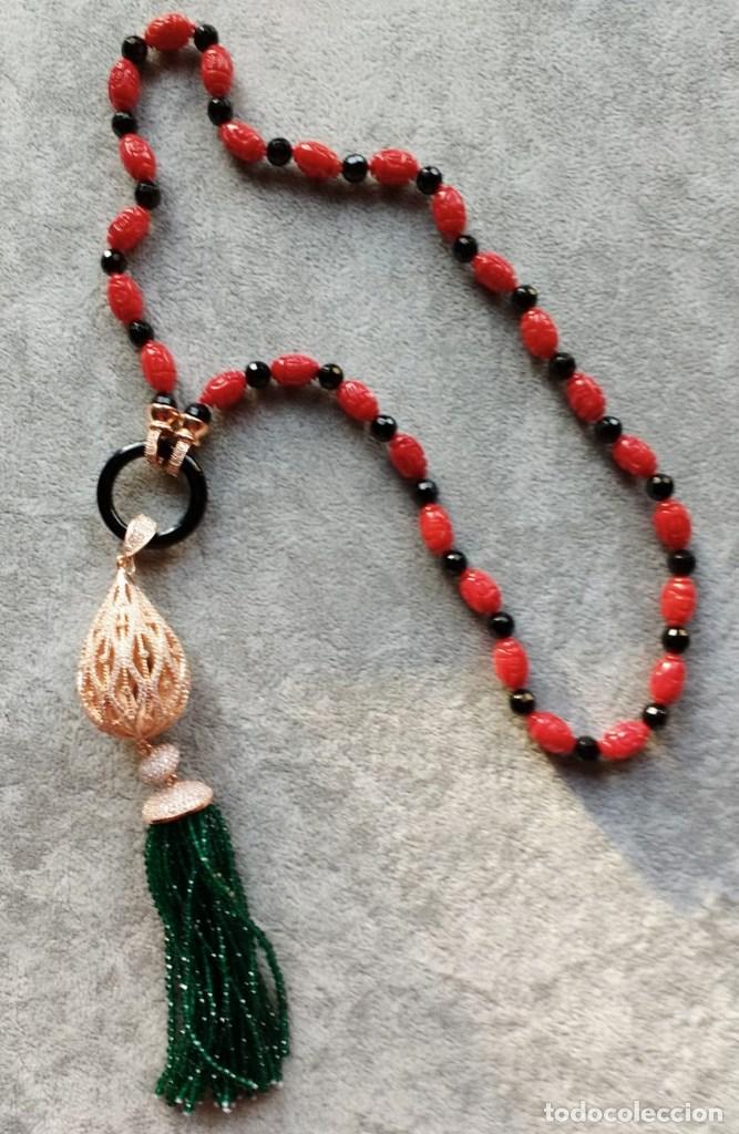 Joyeria: COLLAR DE CORAL, &Oacute;NIX Y ESMERALDAS. - Foto 1