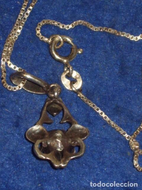 Joyeria: CADENA Y COLGANTE ROSA DE PLATA 925. - Foto 5