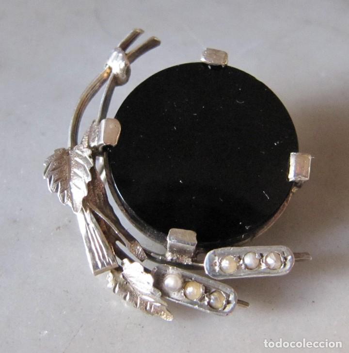 Joyeria: Broche de plata &oacute;nix y perlas alj&oacute;far - Foto 1