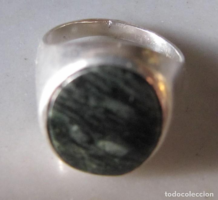 Joyeria: anillo sortija de plata y serpentina - Foto 2