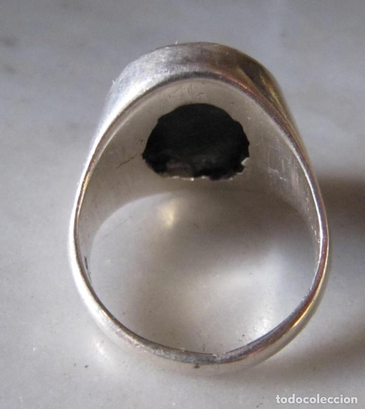 Joyeria: anillo sortija de plata y serpentina - Foto 3