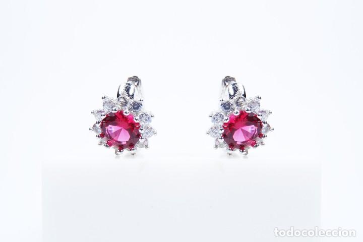 Joyeria: Pendientes en plata 925 con granate y circ&oacute;n - Foto 1
