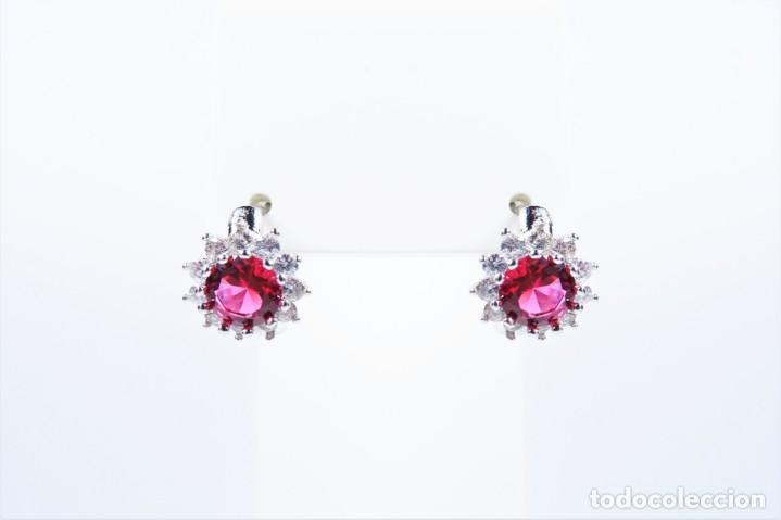 Joyeria: Pendientes en plata 925 con granate y circ&oacute;n - Foto 3