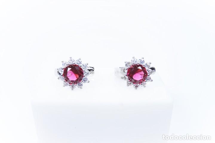 Joyeria: Pendientes en plata 925 con granate y circ&oacute;n - Foto 6
