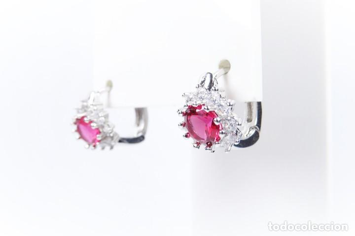 Joyeria: Pendientes en plata 925 con granate y circ&oacute;n - Foto 7