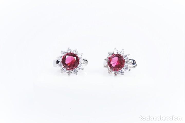 Joyeria: Pendientes en plata 925 con granate y circ&oacute;n - Foto 8
