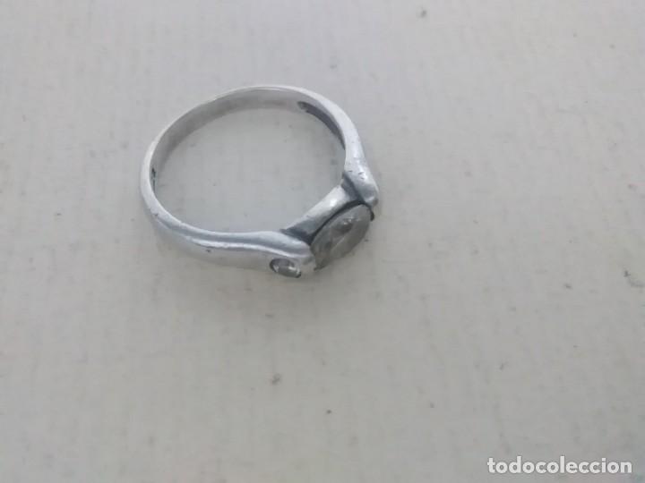 Joyeria: Anillo antiguo plata con brillante 925 - Foto 6
