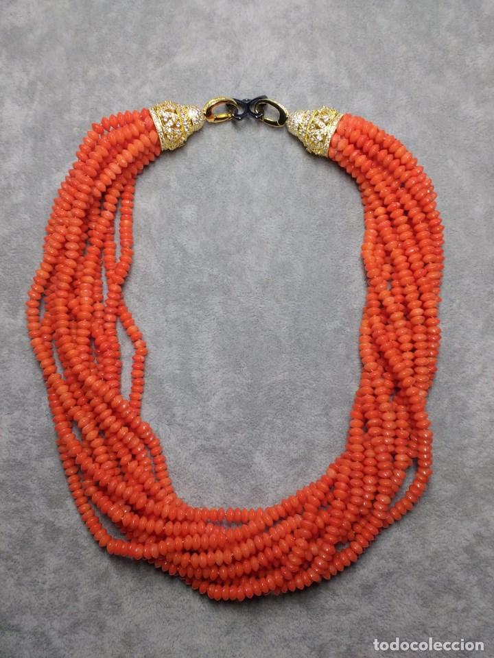 Joyeria: COLLAR RONDELES DE CORAL NARANJA. - Foto 2