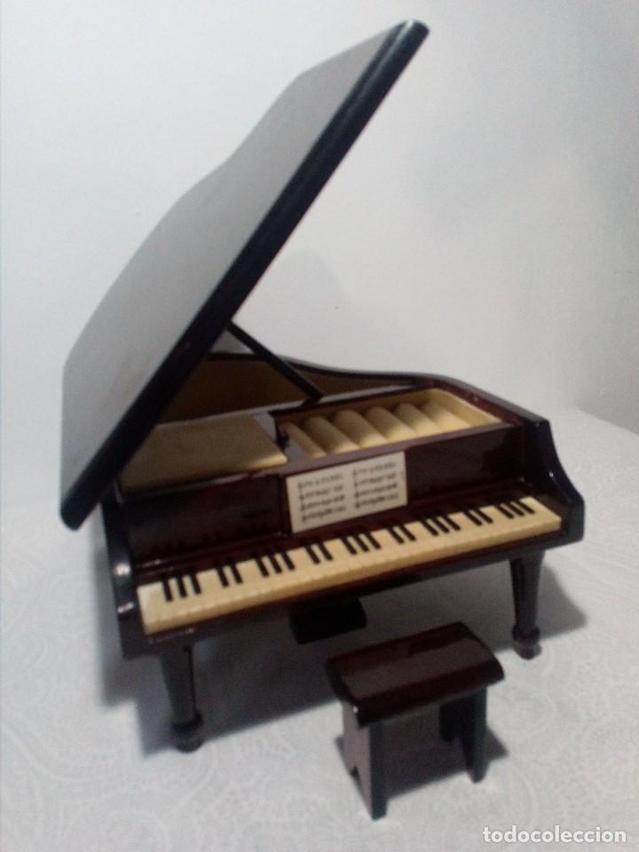 Joyeria: ANTIGUO JOYERO MUSICAL CON FORMA DE PIANO DE COLA (MARCA ASAHI) CAJA MÚSICA VINTAGE PIANISTA - Foto 3 - 149004702