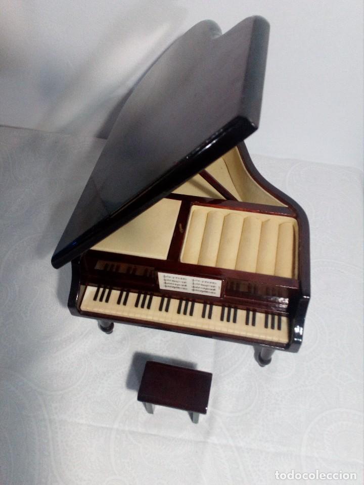Joyeria: ANTIGUO JOYERO MUSICAL CON FORMA DE PIANO DE COLA (MARCA ASAHI) CAJA MÚSICA VINTAGE PIANISTA - Foto 6 - 149004702