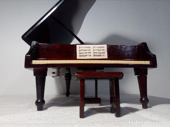 Joyeria: ANTIGUO JOYERO MUSICAL CON FORMA DE PIANO DE COLA (MARCA ASAHI) CAJA MÚSICA VINTAGE PIANISTA - Foto 25 - 149004702