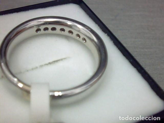 Joyeria: anillo oro blanco 18kl y diamantes - Foto 7