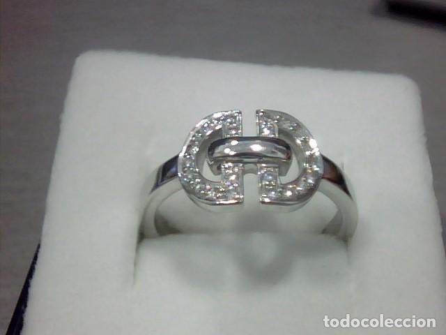 Joyeria: anillo oro blanco 18 kl y diamantes - Foto 3