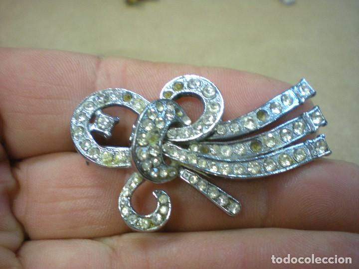 Joyeria: BROCHE DE ACERO Y PEDRERIA 5X3CM - Foto 4