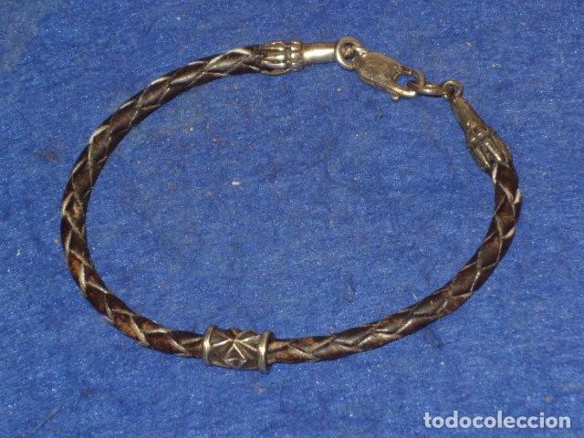 Joyeria: PULSERA DE PLATA Y CUERO.JOYERIA - Foto 1