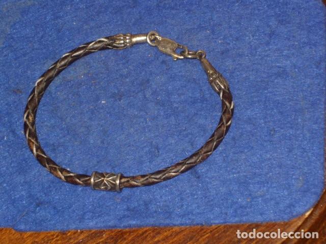 Joyeria: PULSERA DE PLATA Y CUERO.JOYERIA - Foto 2