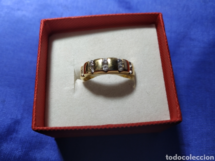 Joyeria: Sortija anillo oro 18 k. Con circonitas - Foto 1