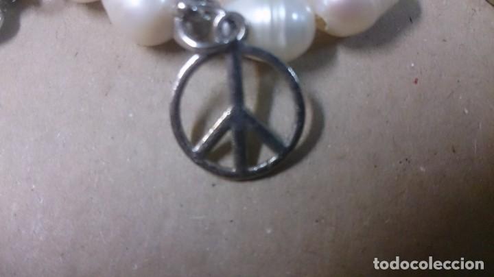 Joyeria: Pulsera perlas de R&iacute;o, cristal y diges - Foto 3
