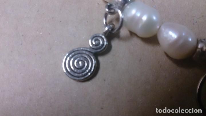Joyeria: Pulsera perlas de R&iacute;o, cristal y diges - Foto 4