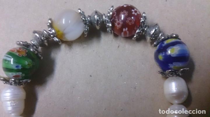 Joyeria: Pulsera perlas de R&iacute;o, cristal y diges - Foto 5