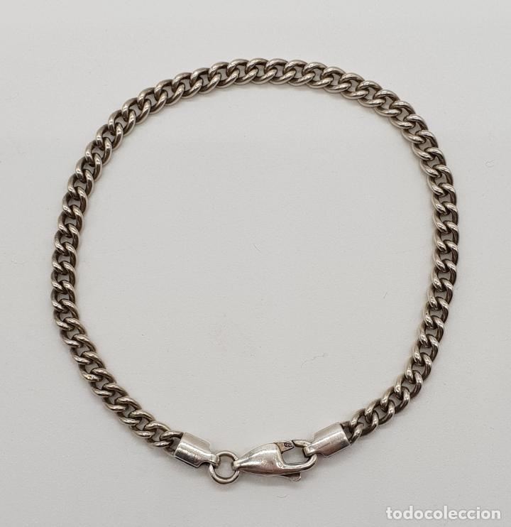 Joyeria: Pulsera antigua en plata de ley con contrastes . - Foto 2