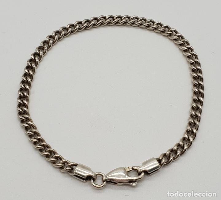 Joyeria: Pulsera antigua en plata de ley con contrastes . - Foto 4