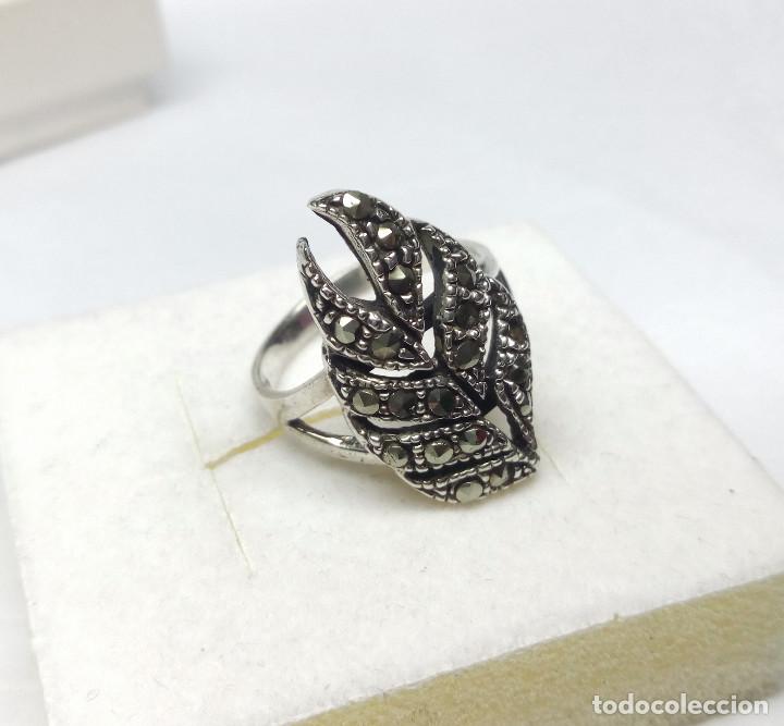 Joyeria: ANILLO (TALLA 15) DE PLATA DE LEY CON MARQUESITAS - Foto 3