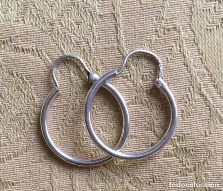 Joyeria: PENDIENTES DE ARO DE PLATA DE LEY - Foto 1
