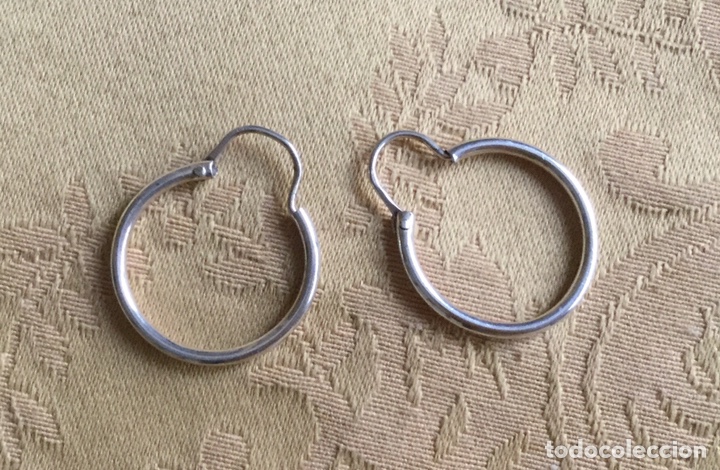 Joyeria: PENDIENTES DE ARO DE PLATA DE LEY - Foto 2