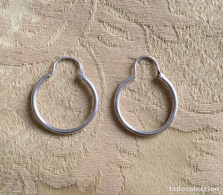 Joyeria: PENDIENTES DE ARO DE PLATA DE LEY - Foto 4