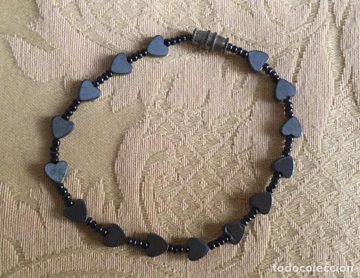 Joyeria: PULSERA VINTAGE DE HEMATITES CON FORMA DE CORAZONES - Foto 2
