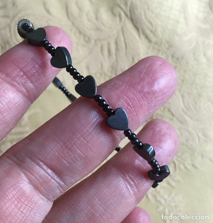 Joyeria: PULSERA VINTAGE DE HEMATITES CON FORMA DE CORAZONES - Foto 4