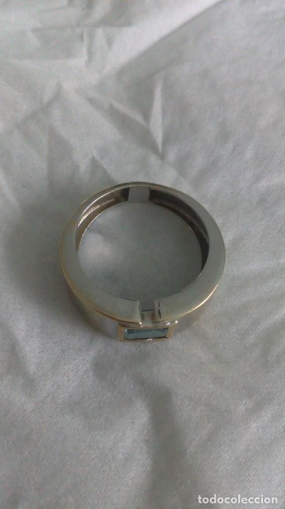 Joyeria: Anillo de oro blanco-amarillo y aguamarina - Foto 11