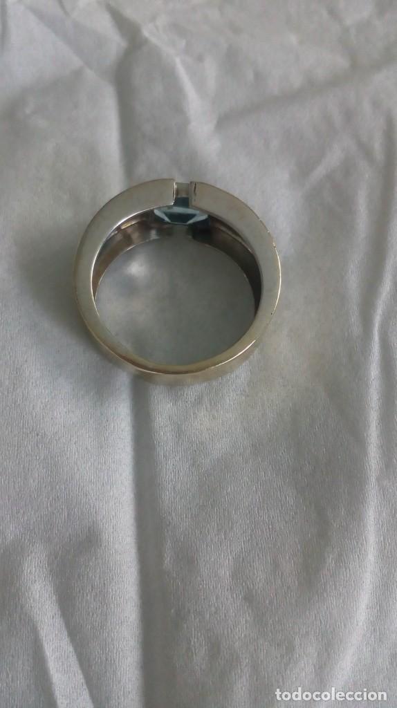 Joyeria: Anillo de oro blanco-amarillo y aguamarina - Foto 16