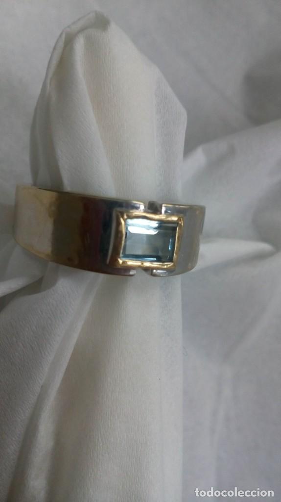 Joyeria: Anillo de oro blanco-amarillo y aguamarina - Foto 20