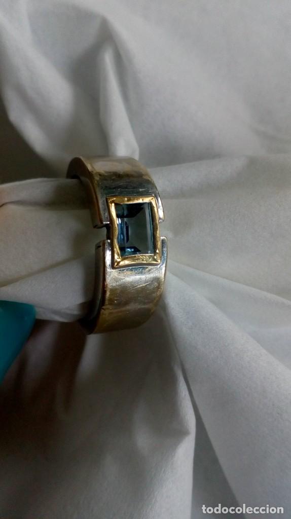 Joyeria: Anillo de oro blanco-amarillo y aguamarina - Foto 21