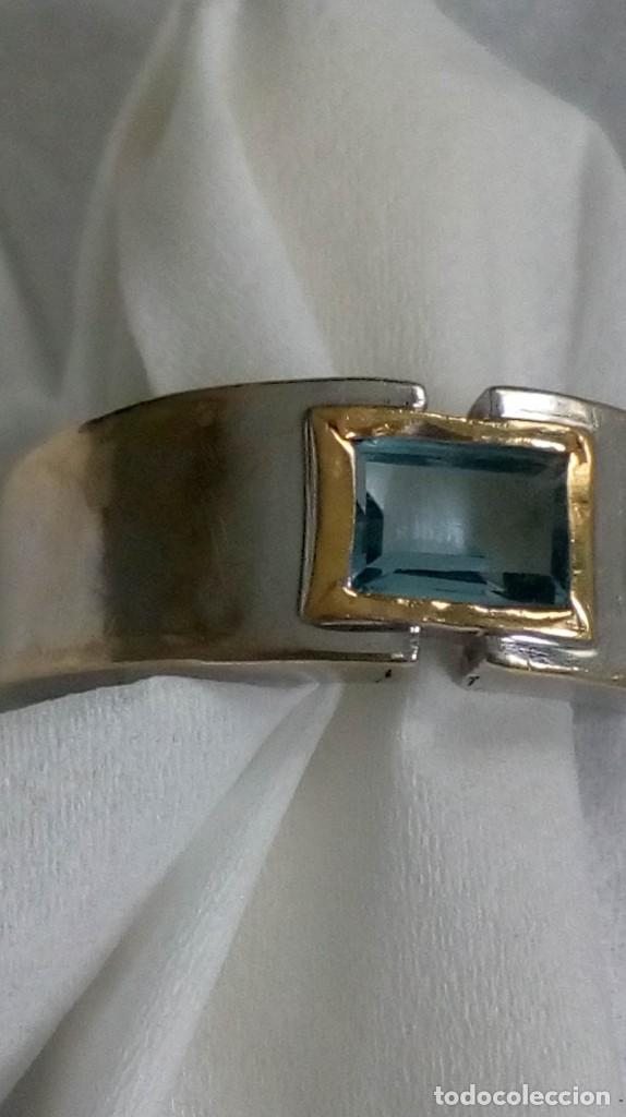 Joyeria: Anillo de oro blanco-amarillo y aguamarina - Foto 25