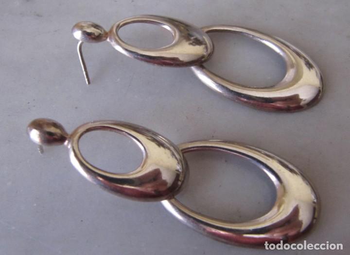 Joyeria: pendientes de plata largos articulados - Foto 1
