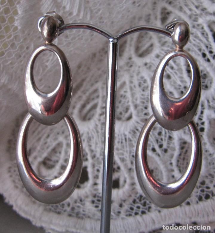 Joyeria: pendientes de plata largos articulados - Foto 2