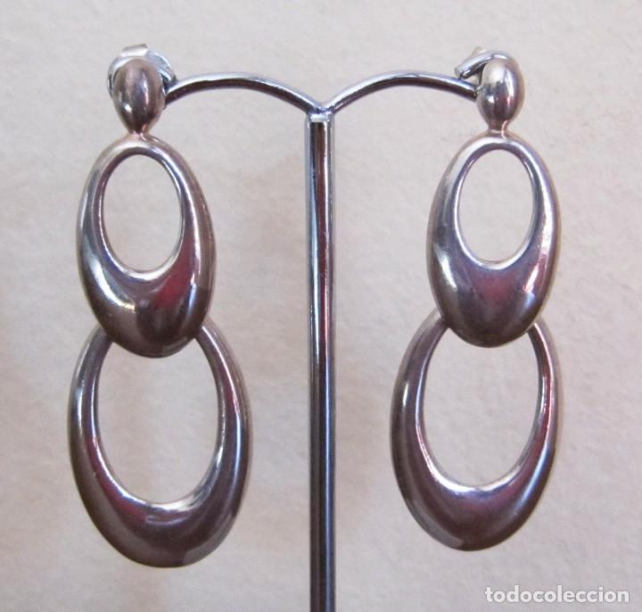 Joyeria: pendientes de plata largos articulados - Foto 3