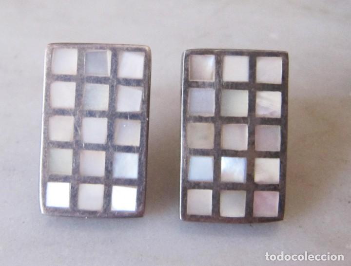 Joyeria: pendientes de plata y n&aacute;car - Foto 1