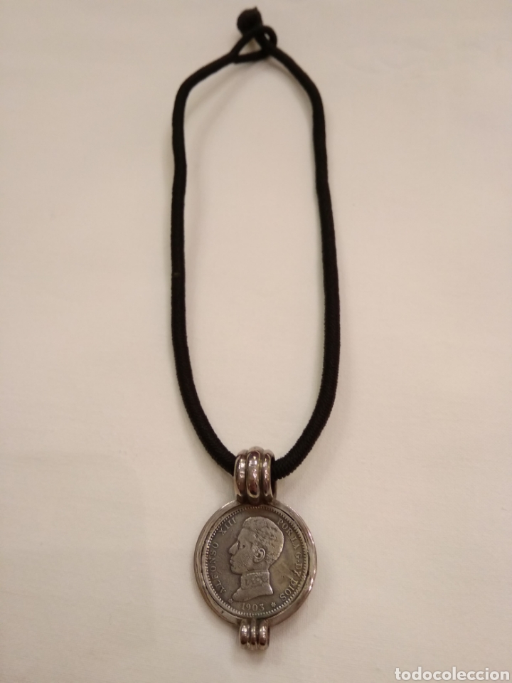 Jewelry: Colgante moneda antigua peseta de plata 1903