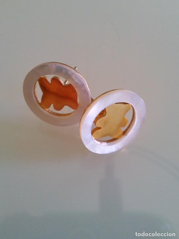 Joyeria: Par de pendientes en acero y n&aacute;car - Foto 5