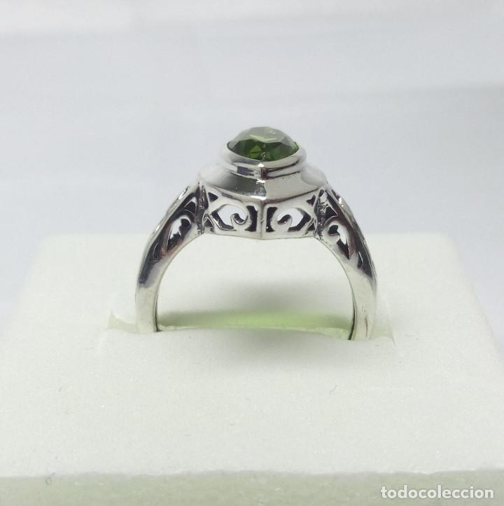 Joyeria: ANILLO (TALLA 14) DE PLATA DE LEY CON OLIVINA - Foto 5