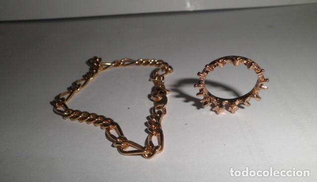 Joyeria: SORTIJA Y PULSERA EN METAL DORADO - Foto 2