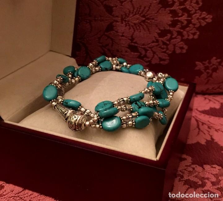 Joyeria: COLLAR-GARGANTILLA CON JASPES TURQUESAS - 42 GRAMOS. - Foto 3