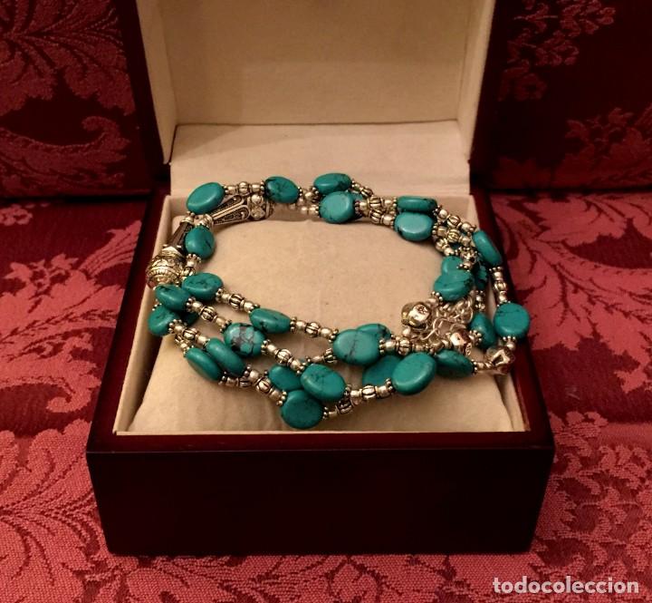 Joyeria: COLLAR-GARGANTILLA CON JASPES TURQUESAS - 42 GRAMOS. - Foto 4