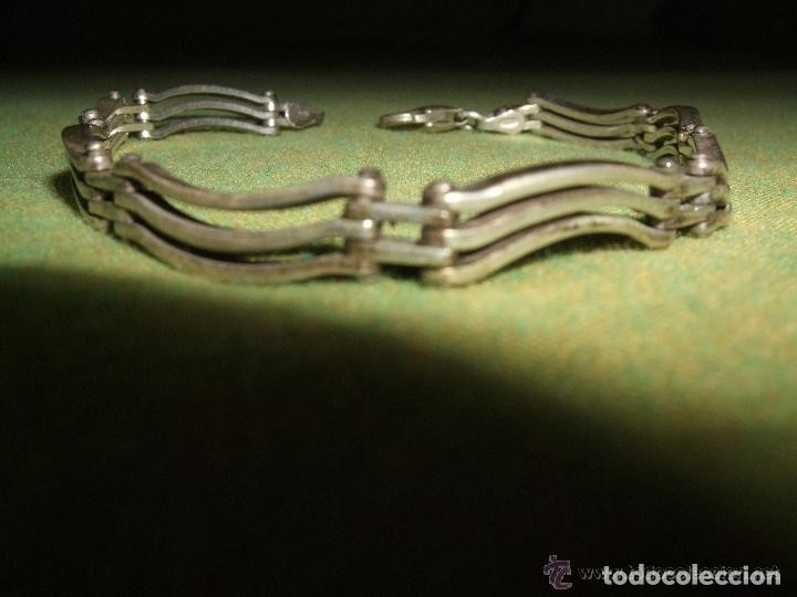 Joyeria: VINTAGE PULSERA DE PLATA . BRAZALETE. ONDAS - Foto 3